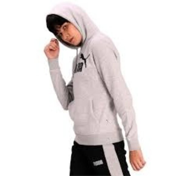 PUMA Essentials Fleece Logo Hoodie 851797-04 Gray Women's XS - Picture 3 of 9